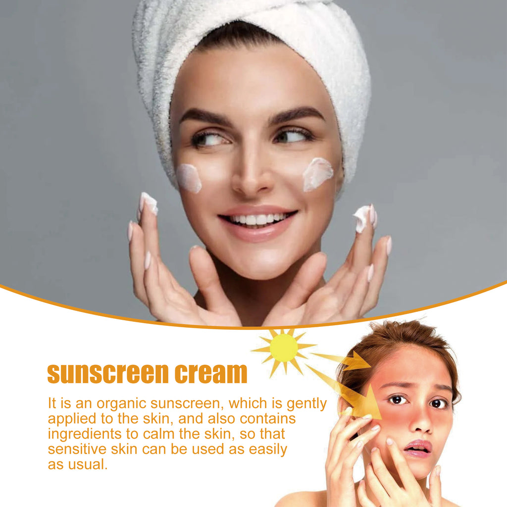 Jaysuing Probiotic Rice Organic Protective Cream, Face Body Non-greasy Outdoor UV Protection Cream